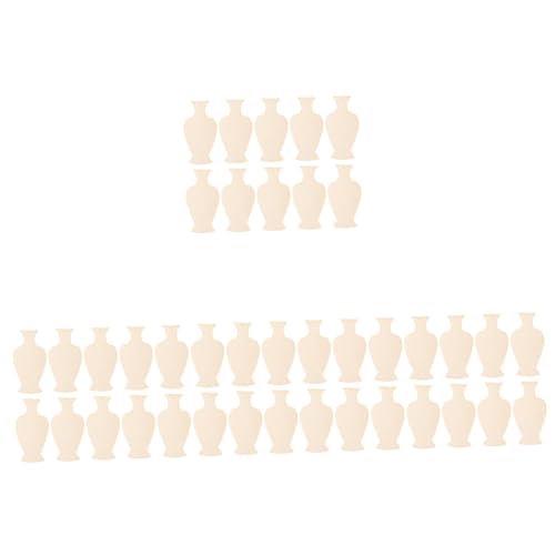 Angoily 40 Stck. Teiliges Vase Holzscheiben Leichte Glatte Holzplatten für DIY Handwerk Bemalbare Vase Formen Kreative Bastelmaterialien für Erwachsene als und Deko von Angoily