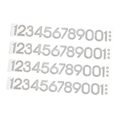 Angoily 40 Stück Applikationen aus Strass gestickte Aufnäher Stickereiflecken Kleiderflicken Perlen Flicken nähen Anzahl Strass-Patches nummer kleidung patch Strasssteine von Angoily