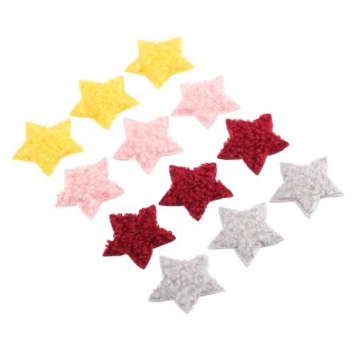 Angoily 40 Stück DIY Sternapplikationen Fuzzy Stoffsterne für Kleidung Taschen Schuhe Handwerk Dekorative Kinderhaarschmuck Materialien Farben Zufällig Zufällige Farbe Zufällige Farbe von Angoily