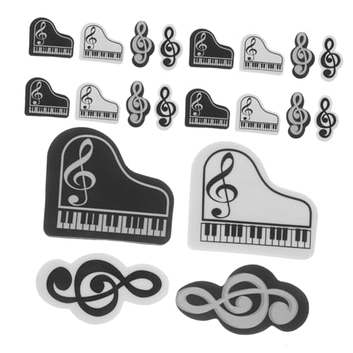 Angoily 40 Stück Mini Radiergummis mit Klavier Musiknotenmotiv Flexible und Weiche Schulbedarf Radierer für Schüler Spielerisch und Formstabil für Klassenzimmer und Zuhause von Angoily
