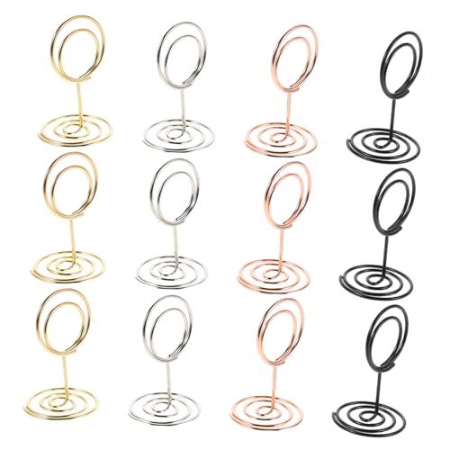 Angoily 40 Stück Runde Metallclip Halter für Menüs Fotos und Tischnummern Stilvolle Deko für Hochzeiten Geburtstagsfeiern und Events von Angoily