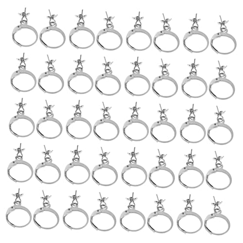 Angoily 40 Stück Teiliges Edelstahl Ohrhaken Rund Hebelverschluss Französische Ohrbügel Robust für Schmuckherstellung DIY Ohrschmuck Zubehör Alltags und Festtagsgebrauch von Angoily