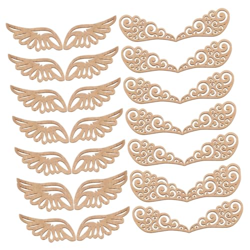 Angoily 40 Stück Teiliges Holzflügel Basteln Holzscheiben zum Bemalen DIY Bastelmaterial für Engel Flügel Dekoration Lernspielzeug für Familie und Feste Angoily 40 Stück Teiliges Holzflügel Basteln Holzscheiben zum Bemalen DIY Bastelmaterial für Engel Flügel Dekoration Lernspielzeug für Familie und Feste von Angoily