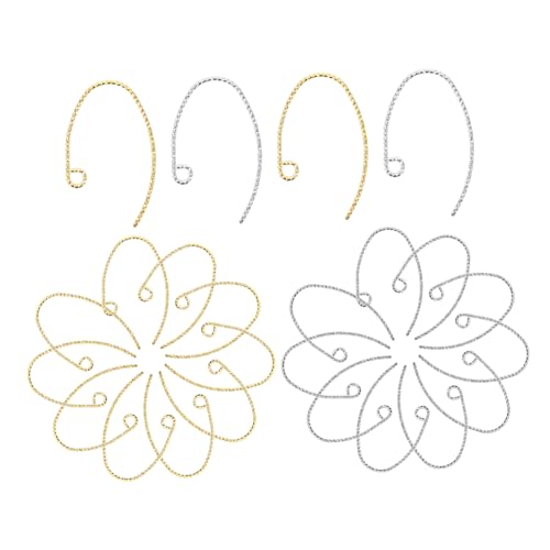 Angoily 40 Stück Teiliges Ohrring Kupfer DIY Ohrhaken Gold und Silber Langlebige Ohrmanschetten für Selbstgemachten Schmuck Rutschfeste Ohrring Zubehör für Damen und Bastler von Angoily