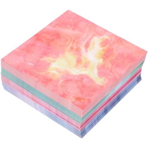 Angoily 400 Blatt Origami-sternenhimmel Papierfalten Faltbares Papier Selber Machen Diy Bastelpapier Herstellung Sammelalbum Aus Faltbarem Papier Pergament Handwerk Farbig von Angoily