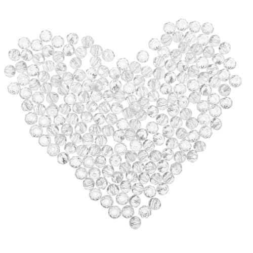 Angoily 400 Stück Facettierte Runde Kristallperlen Transparent Ab Farbe Langlebige Glasperlen für Schmuckherstellung Armbänder Halsketten Ohrringe DIY Bastelperlen von Angoily