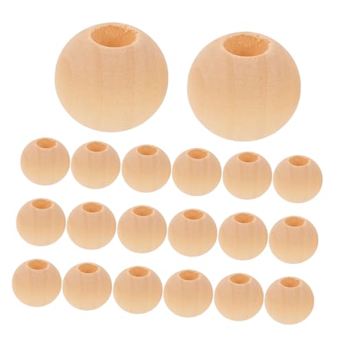 Angoily 400 Stück Große Holzperlen mit Großen Löchern Unbehandelte Runde Holzperlen für Schmuckherstellung und Bastelprojekte Natürliche Holzkugeln für DIY Dekoration und Handwerkszubehör Angoily 400 Stück Große Holzperlen mit Großen Löchern Unbehandelte Runde Holzperlen für Schmuckherstellung und Bastelprojekte Natürliche Holzkugeln für DIY Dekoration und Handwerkszubehör von Angoily