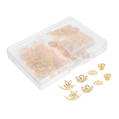 Angoily 400 Stück Perlenhut Perlenkappen Basteln mehrere für Schmuckzubehör Blumen Endkappen Blumenmetallhalterperlen Endkappenperlen Endkappen zur Schmuckherstellung Eisen Golden Angoily 400 Stück Perlenhut Perlenkappen Basteln mehrere für Schmuckzubehör Blumen Endkappen Blumenmetallhalterperlen Endkappenperlen Endkappen zur Schmuckherstellung Eisen Golden von Angoily
