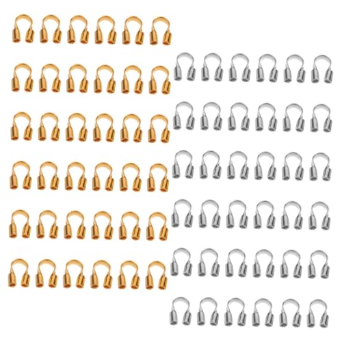 Angoily 400 Stück Schmuck Fadenschutz U Form Kupfer Drahtschutz für Armband Halskette Ohrring DIY Schmuckherstellung Perlen Zubehör in Gold und Silber Angoily 400 Stück Schmuck Fadenschutz U Form Kupfer Drahtschutz für Armband Halskette Ohrring DIY Schmuckherstellung Perlen Zubehör in Gold und Silber von Angoily