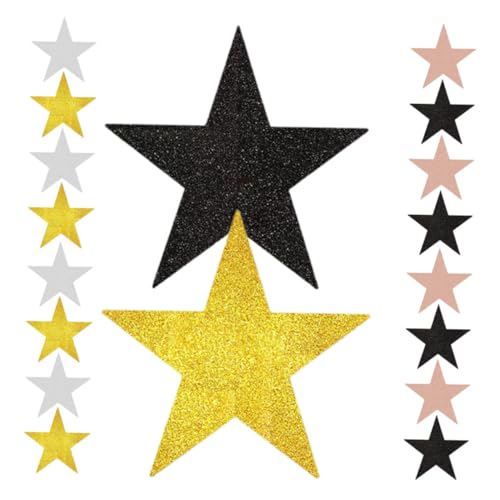 Angoily 40Stücke Glitzernde Stern Papierausschnitte Roségold Und Dekoration Für Hochzeit Party Und Klassenzimmer Pinnwände Und Bulletin Boards von Angoily