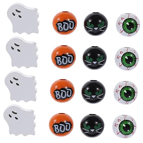 Angoily 40Stücke Halloween Holzperlen Bunte DIY Bastelperlen für Armbänder Schmuckherstellung Dekoration und Kreative Projekte Kürbis und Katzenaugen Angoily 40Stücke Halloween Holzperlen Bunte DIY Bastelperlen für Armbänder Schmuckherstellung Dekoration und Kreative Projekte Kürbis und Katzenaugen von Angoily