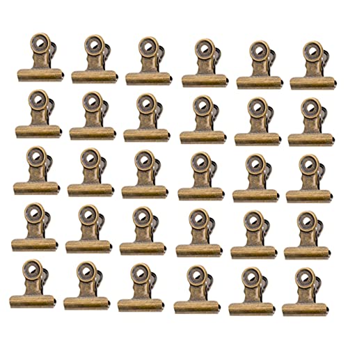 Angoily 40Stücke Teiliges Metall Rundschwanz Binderclips Langlebige Büroklammern für Schule Büro und Zuhause Bronze zur Organisation von Dokumenten und Preisschildern von Angoily