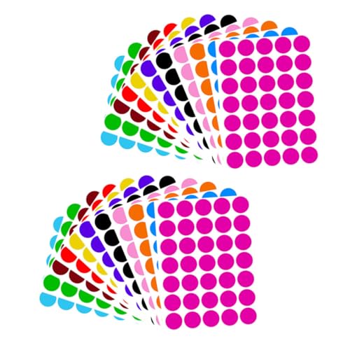Angoily 420Stücke Selbstklebende Bunte Punktaufkleber für Zuhause Runde Etiketten Wiederverwendbare Klebepunkte zur Organisation von Dokumenten und Kalendern Vielseitige Farbmarkierung von Angoily