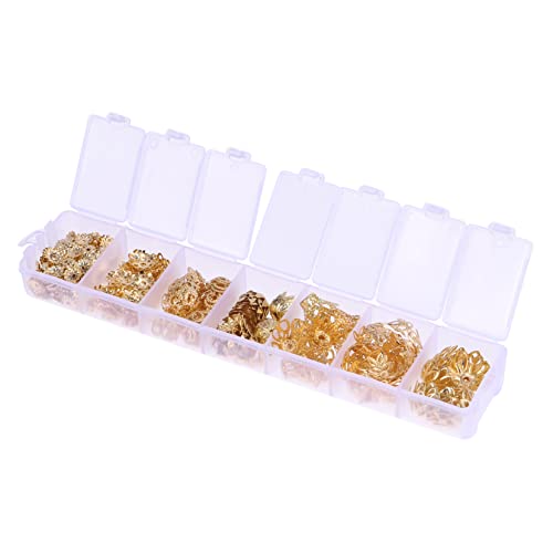 Angoily 430 Stück DIY Schmuckzubehör Kreative Legierungsblumenperlen für Handgefertigte Schmuckstücke für Armbänder Schlüsselanhänger und Mehr von Angoily