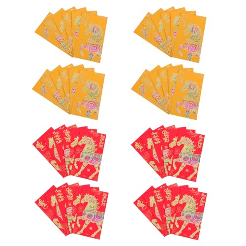 Angoily 48 Stück Chinesische Rote Umschläge Hongbao 2026 Glücksgeldumschläge Rotes Paket Für Neujahrsgeburtstag Hochzeitsfeierbedarf von Angoily