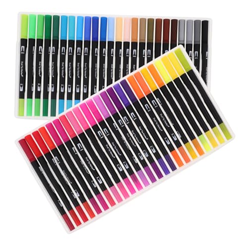 Angoily 48 Stück Dual Tip Marker Stifte für Malerei Wasserbasierte Filzstifte für Erwachsene und Projekte Ergonomisches Design Leicht und Tragbar Zeichenzubehör Angoily 48 Stück Dual Tip Marker Stifte für Malerei Wasserbasierte Filzstifte für Erwachsene und Projekte Ergonomisches Design Leicht und Tragbar Zeichenzubehör von Angoily