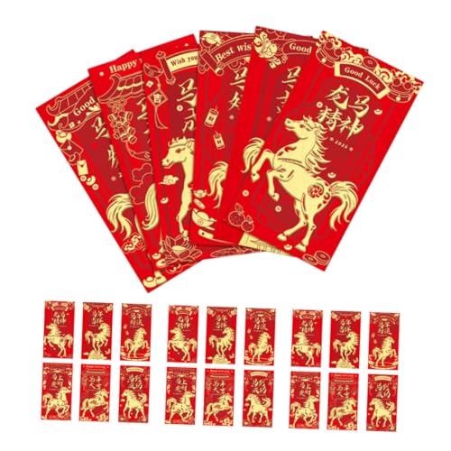 Angoily 48 Stück Jahr des Pferdroten Pakets Sternzeichen-roter Umschlag Geldbeutel im chinesischen Stil rote pakete fu Charakterumschläge Stoff Chinese Lucky Money Bag Papier Angoily 48 Stück Jahr des Pferdroten Pakets Sternzeichen-roter Umschlag Geldbeutel im chinesischen Stil rote pakete fu Charakterumschläge Stoff Chinese Lucky Money Bag Papier von Angoily