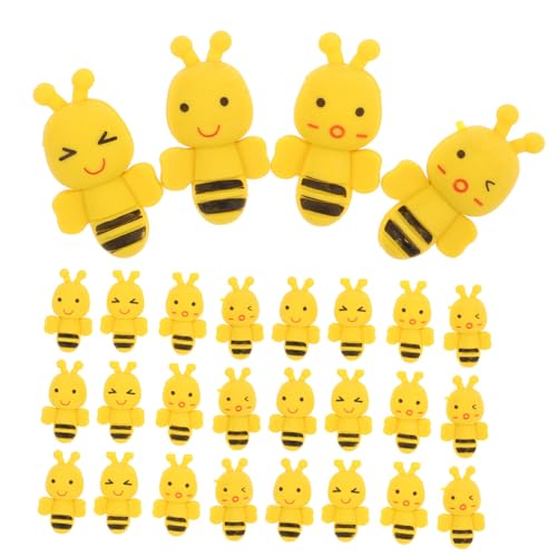 Angoily 48 Stück Teiliges Abnehmbare Tier-radiergummis in Bienenform Kreative Saubere Radierer für Lernanreiz Schulmaterial und Geschenkfüllungen Lebendige Gelbe Schreibwaren für Kunst und von Angoily