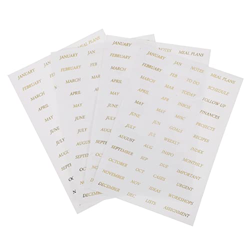 Angoily 4Blätter Transparentes Pet Aufkleber mit Goldverzierung DIY Sticker für Scrapbooking Tagebuchdekoration und Notizen für Bastelprojekte und Geschenkideen Angoily 4Blätter Transparentes Pet Aufkleber mit Goldverzierung DIY Sticker für Scrapbooking Tagebuchdekoration und Notizen für Bastelprojekte und Geschenkideen von Angoily