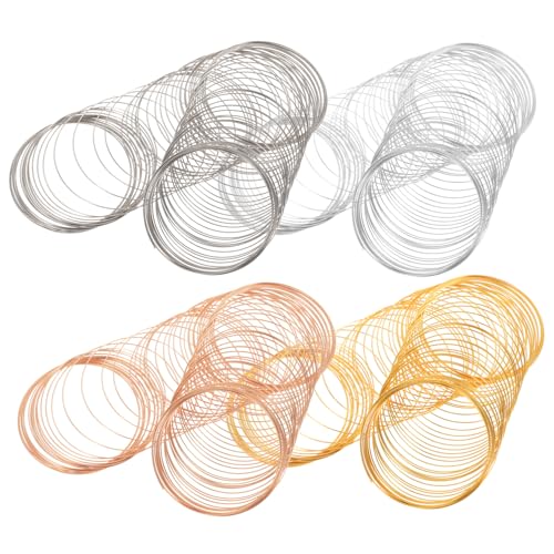 Angoily 4Rollen Tragenresistenter Perlendraht für Schmuck DIY Gedächtnis Draht für Armband und Halskettenherstellung Schmuckdraht Angoily 4Rollen Tragenresistenter Perlendraht für Schmuck DIY Gedächtnis Draht für Armband und Halskettenherstellung Schmuckdraht von Angoily