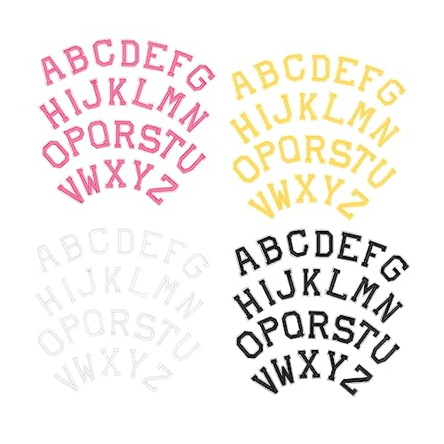 Angoily 4Sätze Flecken Eisen Teiliges Bunter Gestickter Buchstaben Patches für DIY Kleidung Weiße Pinke Schwarze und Gelbe Buchstaben für Kreative Reparaturen Angoily 4Sätze Flecken Eisen Teiliges Bunter Gestickter Buchstaben Patches für DIY Kleidung Weiße Pinke Schwarze und Gelbe Buchstaben für Kreative Reparaturen von Angoily