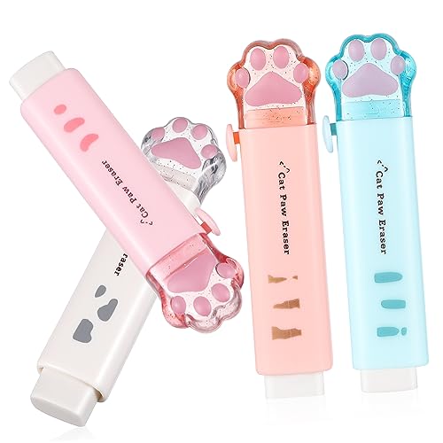 Angoily 4Stücke Einziehbare Radiergummis Katzenpfotenform Süße Kawaii Radiergummis für Schule Büro und Künstler Perfektes und Partyfavor für Katzenliebhaber Angoily 4Stücke Einziehbare Radiergummis Katzenpfotenform Süße Kawaii Radiergummis für Schule Büro und Künstler Perfektes und Partyfavor für Katzenliebhaber von Angoily
