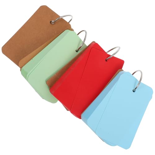 Angoily 4Stücke Farbenfrohe Ring Notizblöcke Leere Karteikarten für DIY Lernkarten Flip Flash Karten für Schule Büro und Notizen Einfach Nachfüllbar Angoily 4Stücke Farbenfrohe Ring Notizblöcke Leere Karteikarten für DIY Lernkarten Flip Flash Karten für Schule Büro und Notizen Einfach Nachfüllbar von Angoily