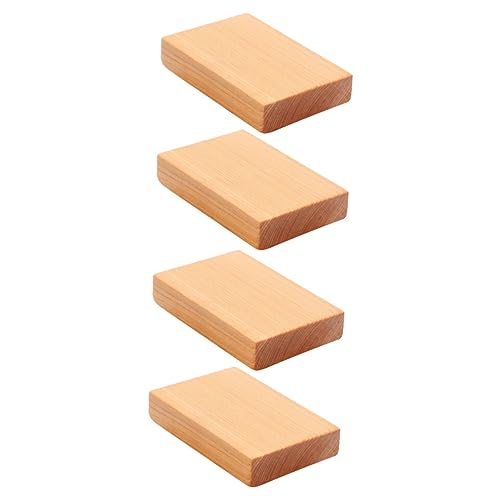 Angoily 4Stücke Unfertige Holzblöcke für DIY Malerei und Schnitzen Rechteckige Carving Blocks Hartholz für Kunsthandwerk und Projekte von Angoily