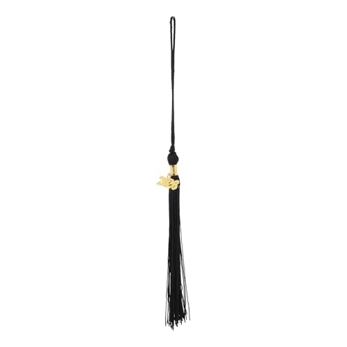 Angoily 4er-Set Quasten für Absolventenhüte 2026 mit goldener Jahreszahl-Charm – schwarze Anhänger für Abschlussfeier, Doktorhut & Ceremony von Angoily