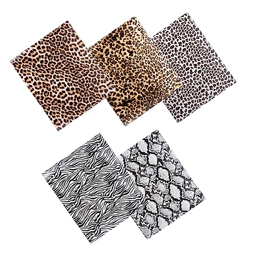 Angoily 5 Blätter Leopard Muster Htv Waschbare Transferfolie für T Shirts und Einfach für Diy Bekleidung Stoffe und Papierkunst von Angoily