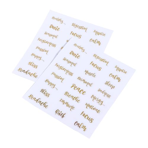 Angoily 5 Blätter Selbstklebende Flaschenetiketten mit Goldener Buchstabenprägung Wasserfest Langlebig Kreative Aufkleber für Ätherische Öle Geeignet für Glatte Oberflächen Wie Flaschen Angoily 5 Blätter Selbstklebende Flaschenetiketten mit Goldener Buchstabenprägung Wasserfest Langlebig Kreative Aufkleber für Ätherische Öle Geeignet für Glatte Oberflächen Wie Flaschen von Angoily