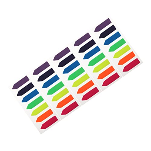 Angoily 5 Blätter Transparentes Pfeiletikett Papier Buchseite Klebrige Indexregisterkarten Registerkarten Für Seitenmarkierungen Klebestreifen Seitenreiter Colorful Das Haustier von Angoily