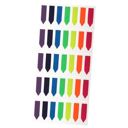 Angoily 5 Blätter Transparentes Pfeiletikett Registerkarten Für Seitenmarkierungen Klebestreifen Buchseite Seitenreiter Papier Klebrige Indexregisterkarten Das Haustier Colorful von Angoily