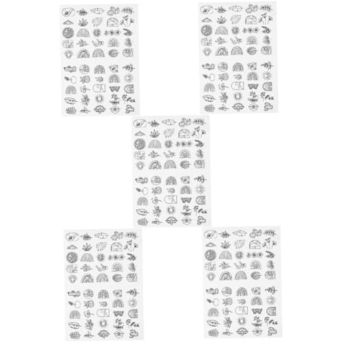 Angoily 5 Blätter Wasserlöslicher Stickstabilisator Ausreißbares Stickpapier für Diy Embroidery Projekte Selbstklebend und Waschbar für Kleidung Taschen und Mehr von Angoily
