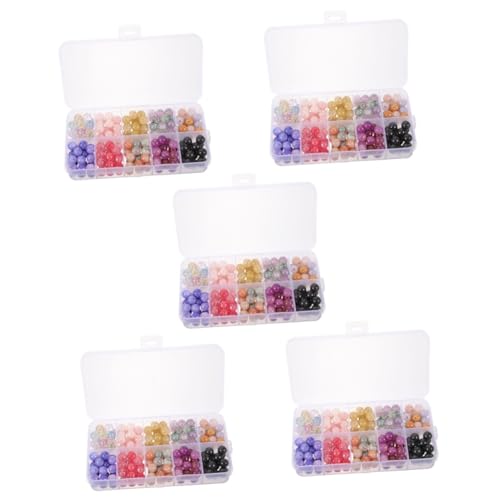 Angoily 5 Boxen Bunte Glasperlen für Diy Schmuck Runde Perlen für Armbänder und Bastelperlen für Kreative Projekte zum Auffädeln und Gestalten von Handarbeiten Hochwertige Glatte Angoily 5 Boxen Bunte Glasperlen für Diy Schmuck Runde Perlen für Armbänder und Bastelperlen für Kreative Projekte zum Auffädeln und Gestalten von Handarbeiten Hochwertige Glatte von Angoily