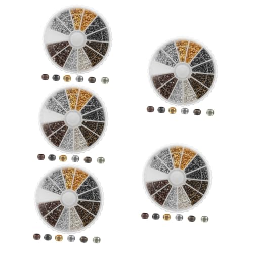 Angoily 5 Boxen Kupferbox -perlen Schmuck Halskette Herstellung Klobig Perlen Für Armbänder Abstandshalter Lose Perlen Große Lochhalter Loser Handwerkskügelchen Lose Perle Aus Kupfer Angoily 5 Boxen Kupferbox -perlen Schmuck Halskette Herstellung Klobig Perlen Für Armbänder Abstandshalter Lose Perlen Große Lochhalter Loser Handwerkskügelchen Lose Perle Aus Kupfer von Angoily