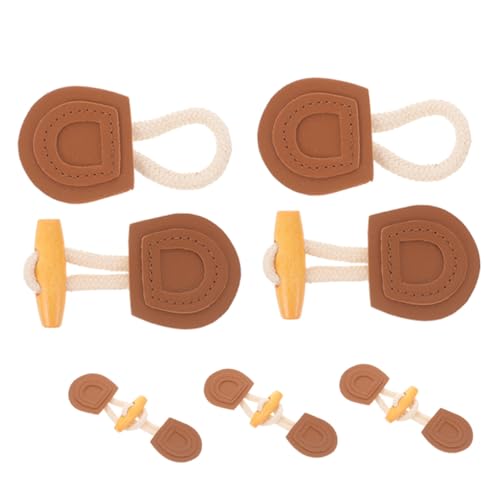 Angoily 5 Paare Vintage Horn Knebelverschlüsse aus Kunstleder Holzknöpfe für Mäntel Jacken Pullover Sichere Befestigung Vielseitig Einsetzbar Elegantes Design Ersatzset für DIY Kleidung Angoily 5 Paare Vintage Horn Knebelverschlüsse aus Kunstleder Holzknöpfe für Mäntel Jacken Pullover Sichere Befestigung Vielseitig Einsetzbar Elegantes Design Ersatzset für DIY Kleidung von Angoily