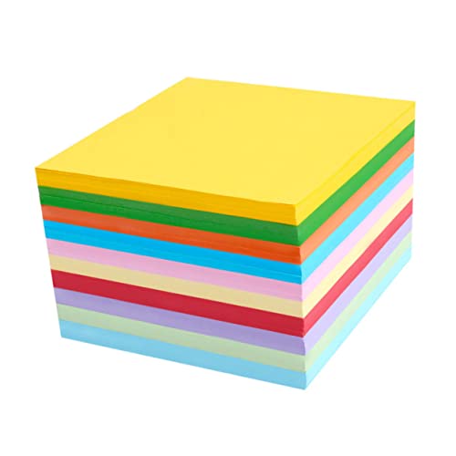 Angoily 5 Packungen Origami Papier mit Quadratischem Bastelpapier Zufälligen Farben für Diy Handarbeiten Faltarbeiten und Projekte Zufällige Farbe von Angoily