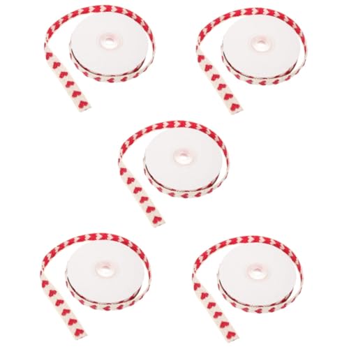Angoily 5 Rollen Gestaltetes Geschenkband Schleifen Zum Verpacken Paketband Herzen Valentinstag Bänder Zum Basteln Band Zum Verpacken Herz-geschenkband Polyester Baumwolle Angoily 5 Rollen Gestaltetes Geschenkband Schleifen Zum Verpacken Paketband Herzen Valentinstag Bänder Zum Basteln Band Zum Verpacken Herz-geschenkband Polyester Baumwolle von Angoily