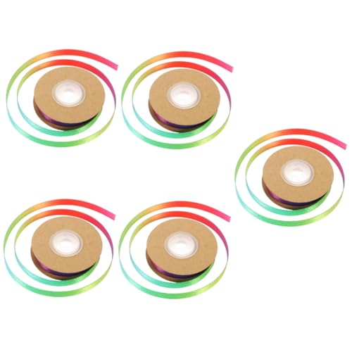 Angoily 5 Rollen Gradient Rainbow Diy Geschenkband Doppelseitiges Dekoband für Bastelprojekte und Geschenkverpackung Angoily 5 Rollen Gradient Rainbow Diy Geschenkband Doppelseitiges Dekoband für Bastelprojekte und Geschenkverpackung von Angoily