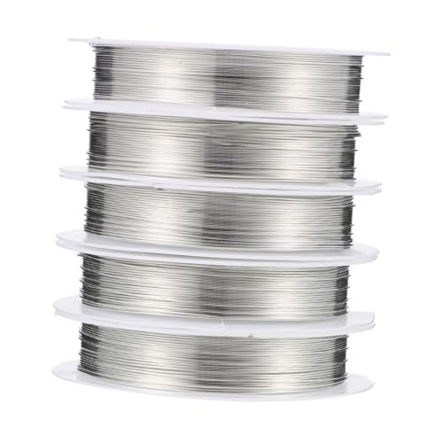 Angoily 5 Rollen Kupferkabel Herstellung Schmuck Draht Für Schmuck Schmuck-wickeldraht Verpackung Handgefertigter Kupferdraht Basteldraht Schmuckdraht Aus Draht Schmuck Kupferdraht Silber Angoily 5 Rollen Kupferkabel Herstellung Schmuck Draht Für Schmuck Schmuck-wickeldraht Verpackung Handgefertigter Kupferdraht Basteldraht Schmuckdraht Aus Draht Schmuck Kupferdraht Silber von Angoily