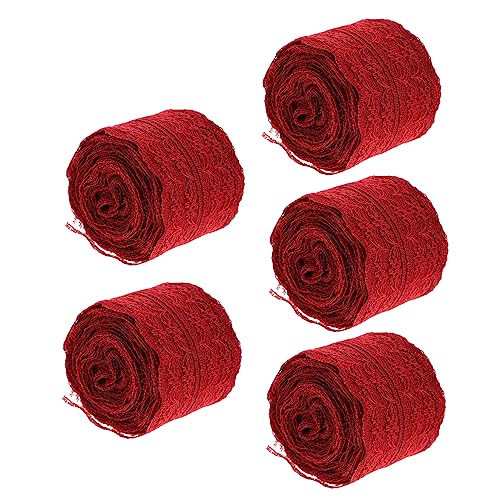 Angoily 5 Rollen Lace Ribbon Dekorationsband für Diy Bastelprojekte Geschenkverpackungen Hochzeiten und Blumensträuße Elegant und Vielseitig Angoily 5 Rollen Lace Ribbon Dekorationsband für Diy Bastelprojekte Geschenkverpackungen Hochzeiten und Blumensträuße Elegant und Vielseitig von Angoily