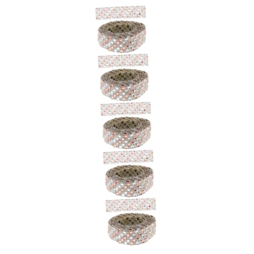 Angoily 5 Rollen Multifunktionales Hitzebeständiges Strassband Breit Rolle Verschleißfestes Zuschneidbares Zierband für Kleidung Taschen DIY Bastelarbeiten und Kostüme Angoily 5 Rollen Multifunktionales Hitzebeständiges Strassband Breit Rolle Verschleißfestes Zuschneidbares Zierband für Kleidung Taschen DIY Bastelarbeiten und Kostüme von Angoily