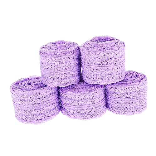 Angoily 5 Rollen Spitzenband für Geschenkverpackungen DIY Ribbons Farbenfrohe Schleifen für Hochzeiten Geburtstagsfeiern und Bastelprojekte Angoily 5 Rollen Spitzenband für Geschenkverpackungen DIY Ribbons Farbenfrohe Schleifen für Hochzeiten Geburtstagsfeiern und Bastelprojekte von Angoily