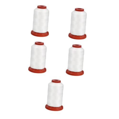 Angoily 5 Rollen Wasserlösliche Schnur Material Schwarz Decke Nähgarn Für Nähen Handarbeit Haushalt Kleidung Blau Stickerei Multifunktions-stickgarn Wasserlöslicher Nähfaden Vinylon Weiß von Angoily