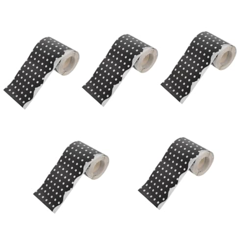 Angoily 5 Rollen Wellenförmige Punktetiketten Selbstklebender Randbesatz für Klassenzimmer Deko für Pinnwände Tafeln und Angoily 5 Rollen Wellenförmige Punktetiketten Selbstklebender Randbesatz für Klassenzimmer Deko für Pinnwände Tafeln und von Angoily