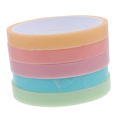Angoily 5 Rollen klebriges Ballband lustiges klebeband farbige Bänder klebriges kugelband klebrige Bälle machen Klebeband interessantes Klebeband Klebebandbälle Plastik von Angoily