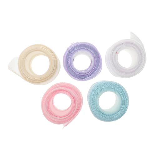 Angoily 5 Rollen verpackung Band Hochzeit Spitzenband schimmerndes Bandband Farbverlaufsbänder Basteln DIY -Handwerksband Drahtband für Bögen herstellen weihnachtsdekorband Nylon Angoily 5 Rollen verpackung Band Hochzeit Spitzenband schimmerndes Bandband Farbverlaufsbänder Basteln DIY -Handwerksband Drahtband für Bögen herstellen weihnachtsdekorband Nylon von Angoily
