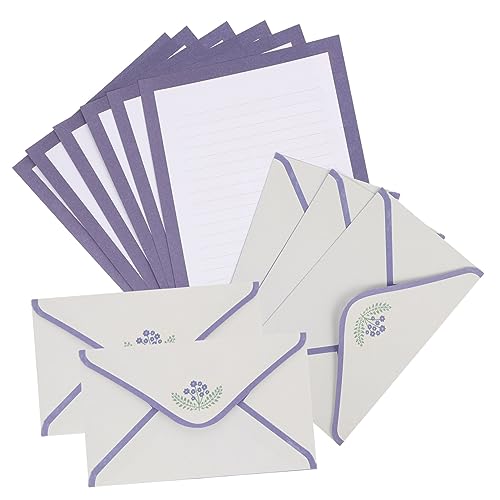 Angoily 5 Sätze Blumenumschlagset Blumen- Briefpapier Vintage -Papier stationär schreiben stationäre Versorgung Vintage stationäres Papier Briefversorgung Umschlag für Einladung Violett Angoily 5 Sätze Blumenumschlagset Blumen- Briefpapier Vintage -Papier stationär schreiben stationäre Versorgung Vintage stationäres Papier Briefversorgung Umschlag für Einladung Violett von Angoily