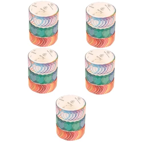 Angoily 5 Sätze Dekoratives Washi Tape Für Scrapbooking Diy Notizbuch Tape Mit Einzigartigen Designs Handgemachte Für Leicht Und Einfach Zu Verwenden Wiederverwendbar Und 3 Rollen * 5 Angoily 5 Sätze Dekoratives Washi Tape Für Scrapbooking Diy Notizbuch Tape Mit Einzigartigen Designs Handgemachte Für Leicht Und Einfach Zu Verwenden Wiederverwendbar Und 3 Rollen * 5 von Angoily